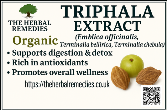 Triphala Extract – 50g (Amalaki • Haritaki • Bibhitaki) detoxification and digestive health.