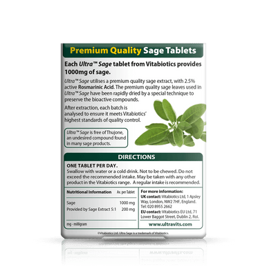 Ultra Sage 1000mg super strength- 30 tablet