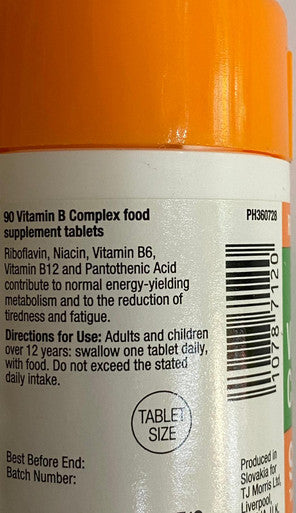 vitamin b complex 90 tablets vegan friendly energy