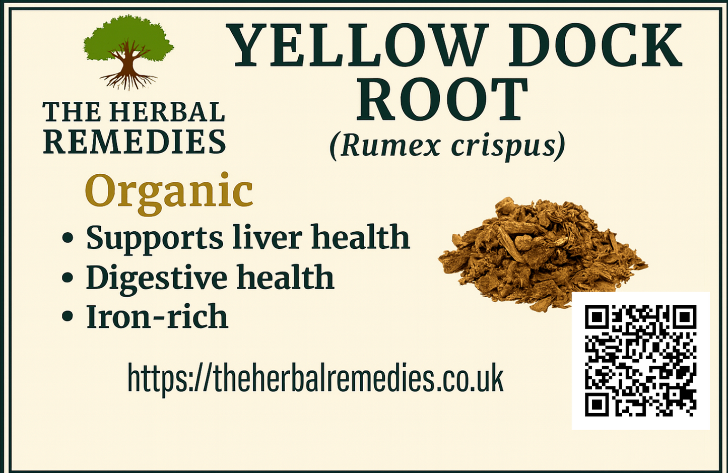 Yellow Dock Root (Rumex crispus) 100g