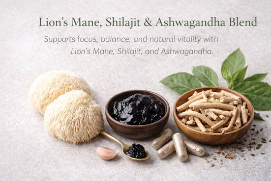 Lion’s Mane, Shilajit & Ashwagandha Blend