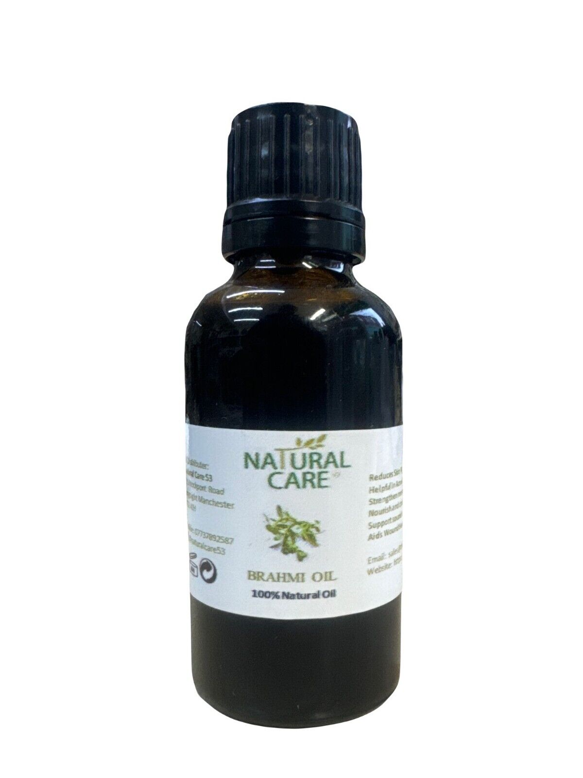 Organic  BRAHMI OIL - 10ML - INDIAN PENNYWORT - WATER HYSSOP