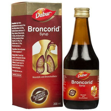 Broncorid  easy breathing  mucolytic and bronchodilator 200ML DABUR