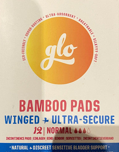 sanitary Bamboo pads Winged Ultra Secure heavy flow 12