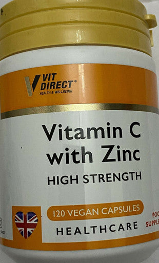 Vitamin C with Zinc High Strength 120  Vegan Capsules