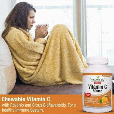 Vitamin C -  500mg Chewable Tablets 50 with Rosehips & Citrus Bioflavonoids