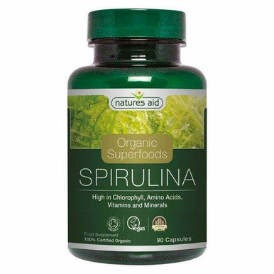 Organic Spirulina 500mg - 90 Capsules support protein intake vegan