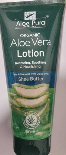 Organic Aloevera Lotion restoring, soothing & nourishing 200ml