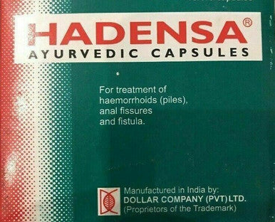 Hadensa Capsule Chronic Constipation Bleeding Piles Haemorrhoids Fistula 100 capsules