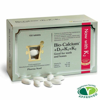 Pharma Nord Bio-Calcium + D3 + K1 + K2 500mg 150 Tablets
