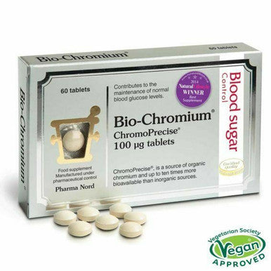 Bio-Chromium contributes to the maintenance of normal blood glucose levels 60