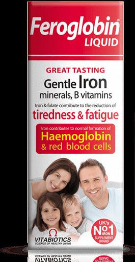 Feroglobin liquid Vitamin B12 Gentle Iron 200ml fatigue -  Vitabiotics