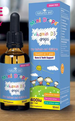 VITAMIN D3 DROPS For Infant Childrens Immune Health Natures Aid Sugar Free
