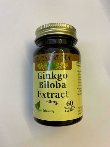 Ginkgo Biloba Extract 60mg 60 tablets Herbal store 60