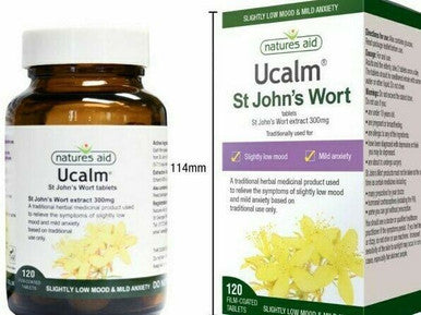 St John’s Wort low mood anxiety depression 120 tab natures aid