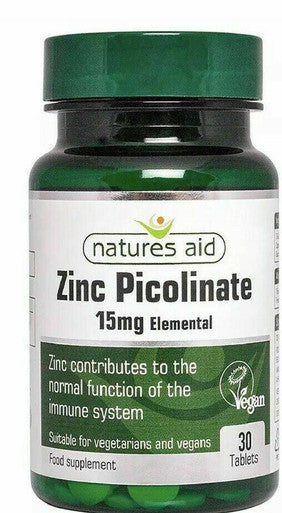 Zinc Picolinate 15mg elemental 30 Tablets