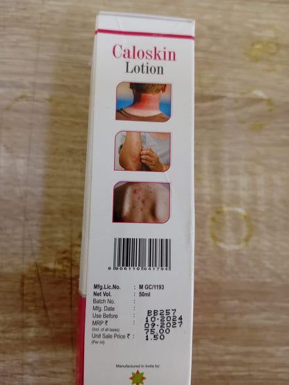 Caloskin Lotion 50ml | Calamine, Zinc Oxide & Aloe Vera