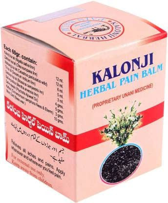 KALONJI HERBAL PAIN BALM, 60gm, Relieves all Aches and Pains