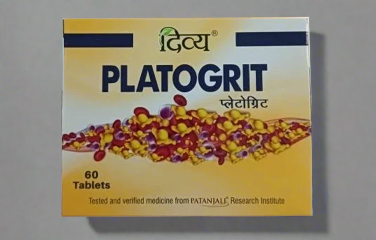 Platogrit Tablet 60, helps to increase platelets and prevents anemia.
