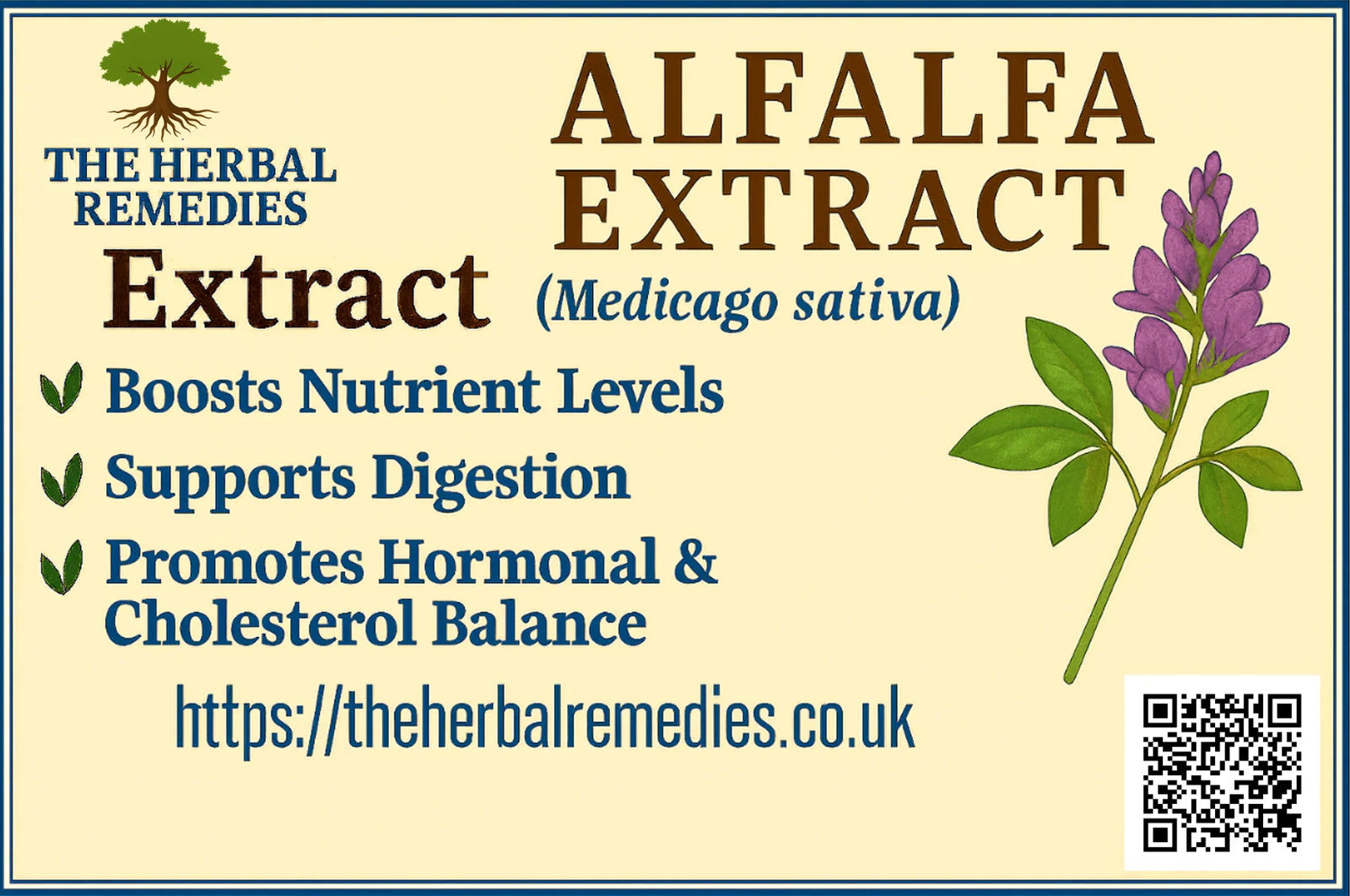 ALFALFA EXTRACT POWDER  Medicago sativa – 100% Pure Herbal Supplement 50g