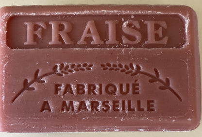 Savon de Marseille French Natural BIO Soap Fraise Strawberry 100g
