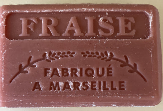Savon de Marseille French Natural BIO Soap Fraise Strawberry 100g