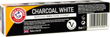 Charcoal White Toothpaste, 75ml