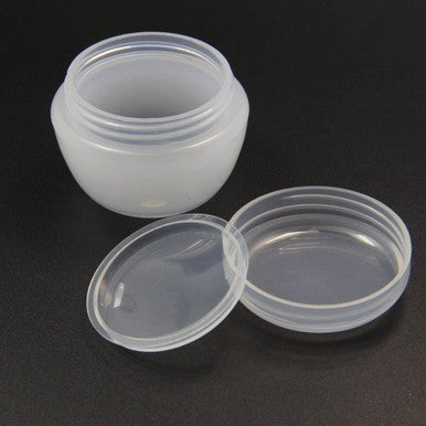 Transparent Plastic Cream Jar with Inner Lid 50ml - 3 Units