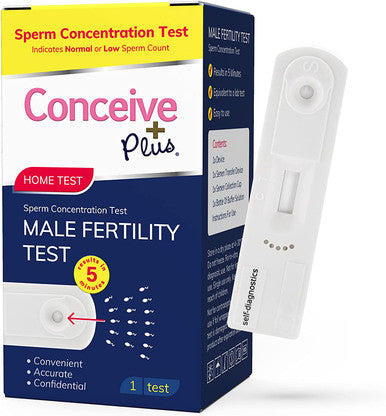 Male Fertility Test - Accurate Sperm Count Test - Discreet Mens Fertility Test for Home Use - Complete Sperm Test Kit with Instructions - Convenient, Easy to Use Fertility Test for Men