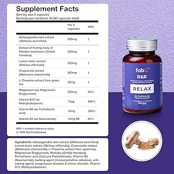 Relax 60 Capsules | Magnesium, Ashwagandha &  L-Theanine Support