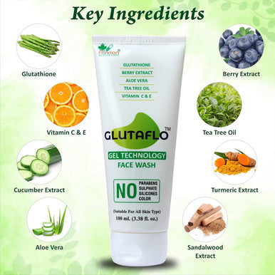 Glutathione, Berry extract, aloevera, teatree, vitamin C and E face wash 60ml