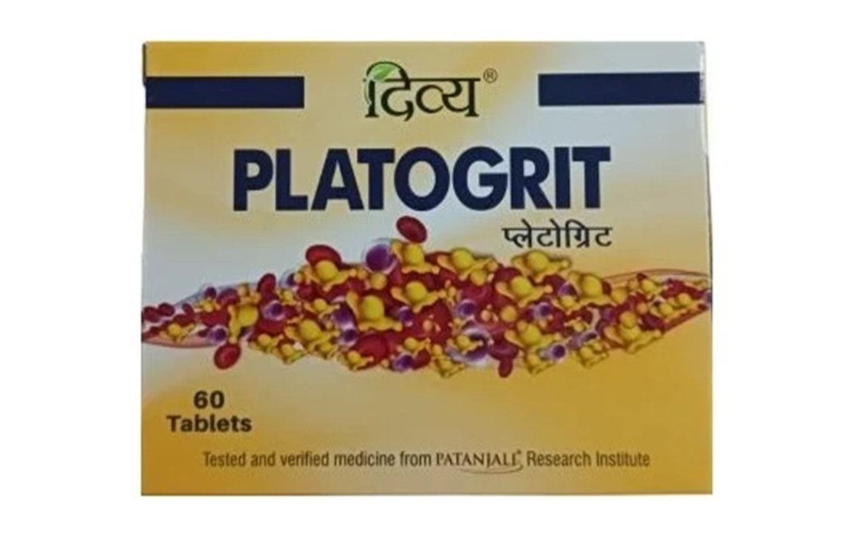 Platogrit Tablet 60, helps to increase platelets and prevents anemia.