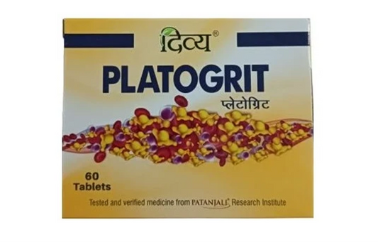 Platogrit Tablet 60, helps to increase platelets and prevents anemia.