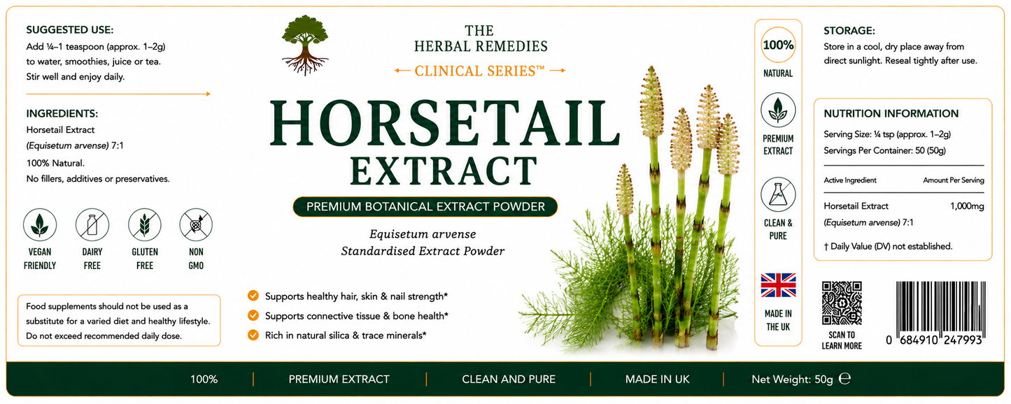Horsetail Extract (Equisetum arvense)  Traditional Botanical Support for Hair, Skin, Nails & Structural Wellness