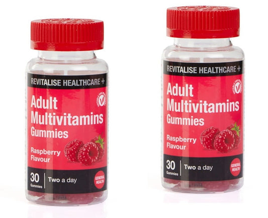 Adult Multivitamins Gummies  Raspberry Flavour – 30 Gummies