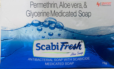 Scabies scabicide with anri bacterial aloe soap 75g