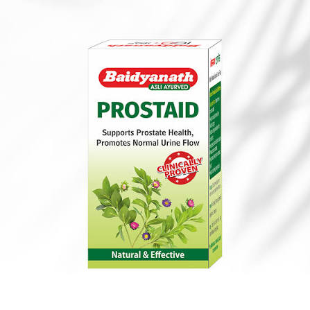 Baidyanath ProstAid is an Ayurvedic men's wellness formula traditionally used to support prostate health, normal urinary function, bladder wellness and healthy ageing.