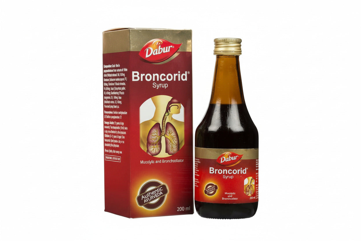 Broncorid  easy breathing  mucolytic and bronchodilator 200ML DABUR