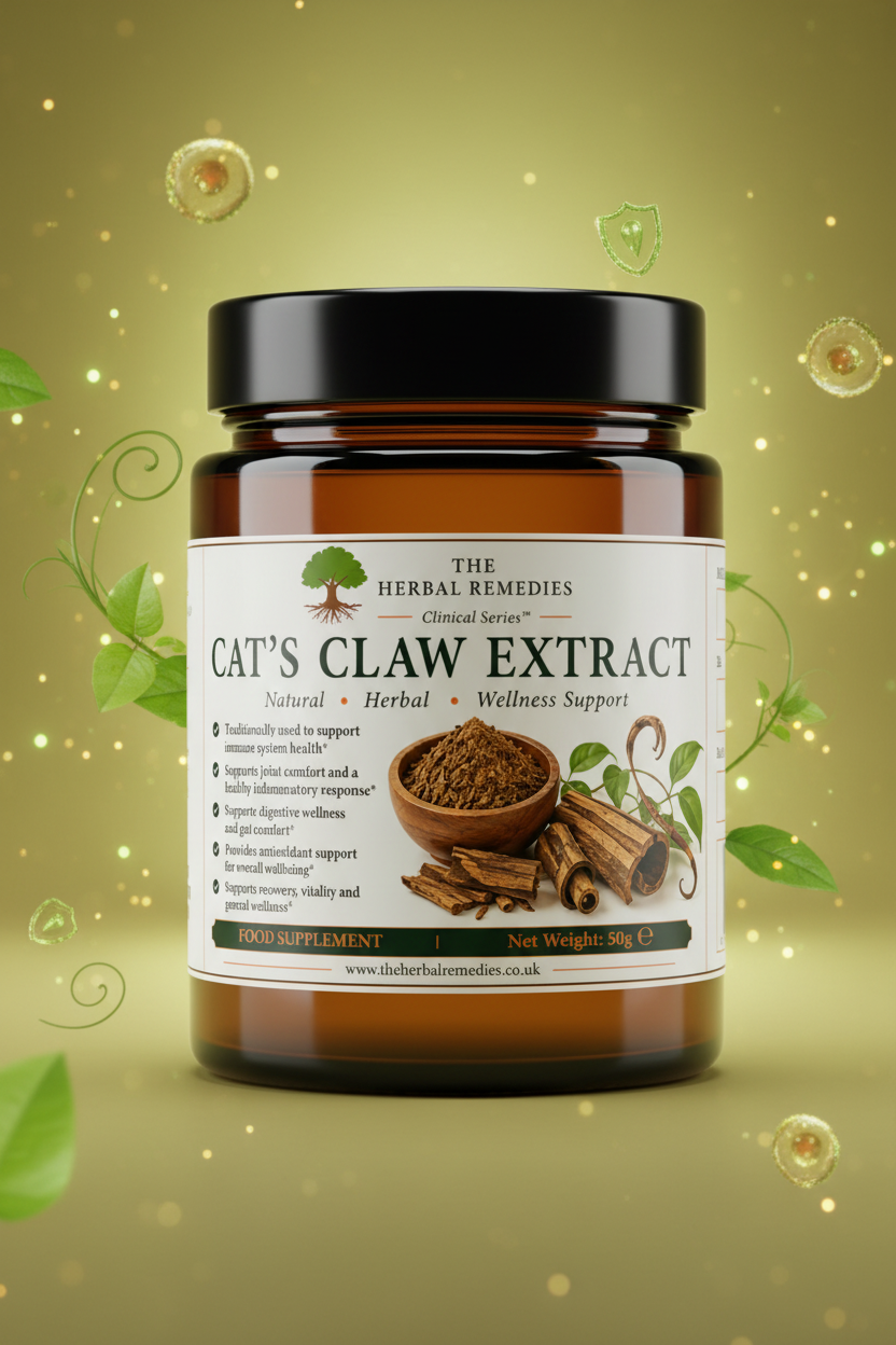 Premium Cat's Claw (Uncaria tomentosa) Extract traditionally used to support immune function, joint health, healthy mobility and antioxidant protection.