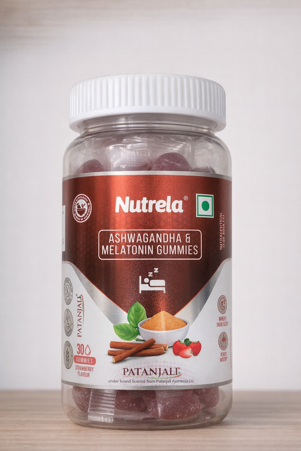 Melatonin and Ashwagandha Gummies support better sleep 30 gummies, vegan