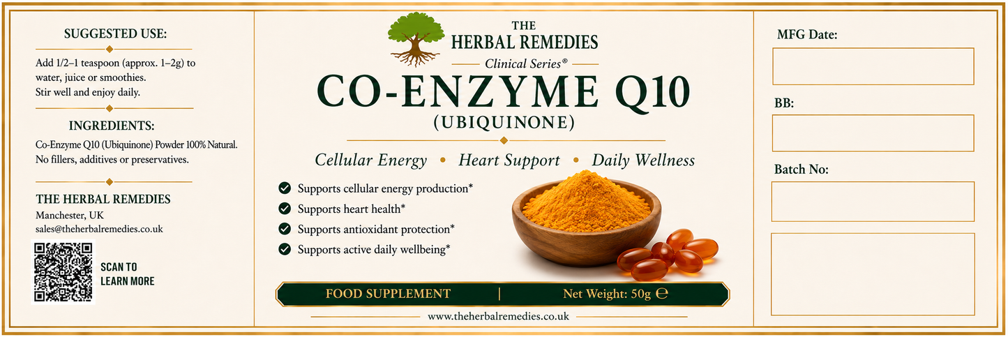 Co-Enzyme Q10 (CoQ10) | Heart Health, Cellular Energy & Antioxidant Support