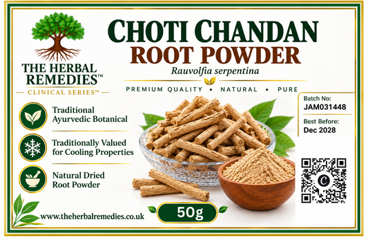 Choti Chandan (Sarpagandha/ Black Snakeroot Rauwolfia serpentina) Root Powder – Traditional Calm & Balance Support