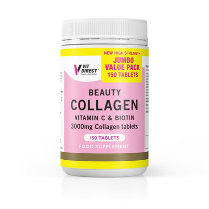 Collagen tablets 150 Tablets Boosts elasticity, hydration &amp; firmness, reducing wrinkles and dryness