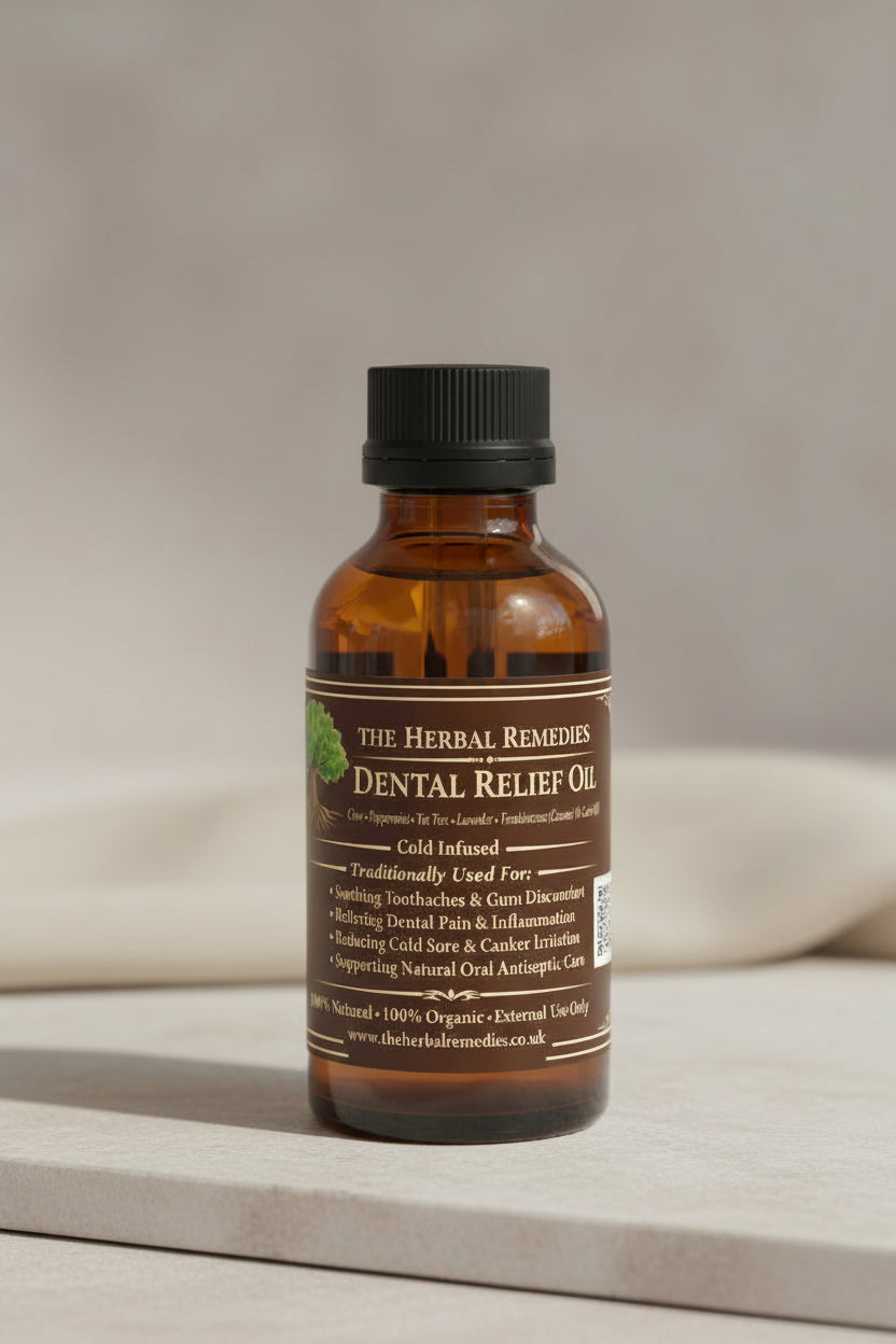 Dental Relief Oil – Clove & Peppermint Cooling Oral Comfort Oil – Natural Botanical Blend