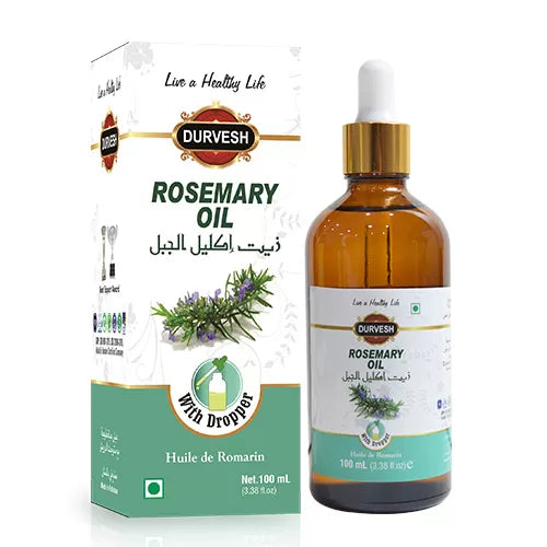 Rosemary Oil 100ml promoting hair growth by stimulating blood circulation to the scalp.