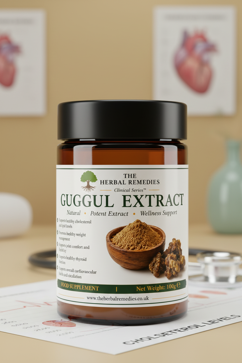 Premium Guggul (Commiphora mukul) Extract traditionally used to support joint health, healthy cholesterol metabolism, cardiovascular wellness and metabolic function.