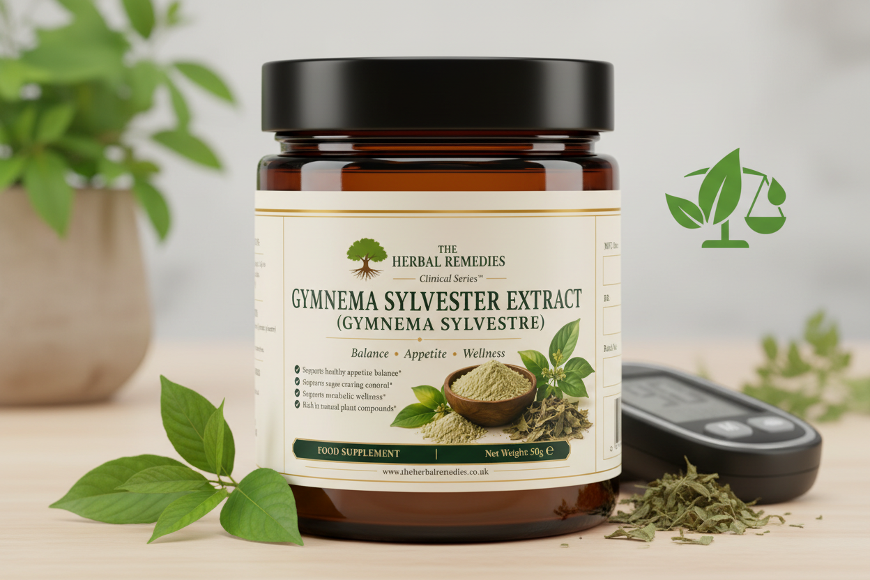 Premium Gymnema Sylvestre Extract traditionally used to support healthy blood sugar levels, carbohydrate metabolism, appetite management and metabolic wellness.