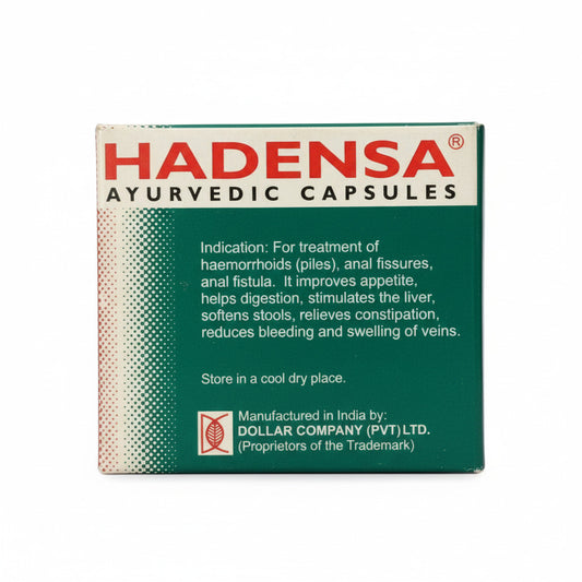Hadensa Capsule Chronic Constipation Bleeding Piles Haemorrhoids Fistula 100 capsules