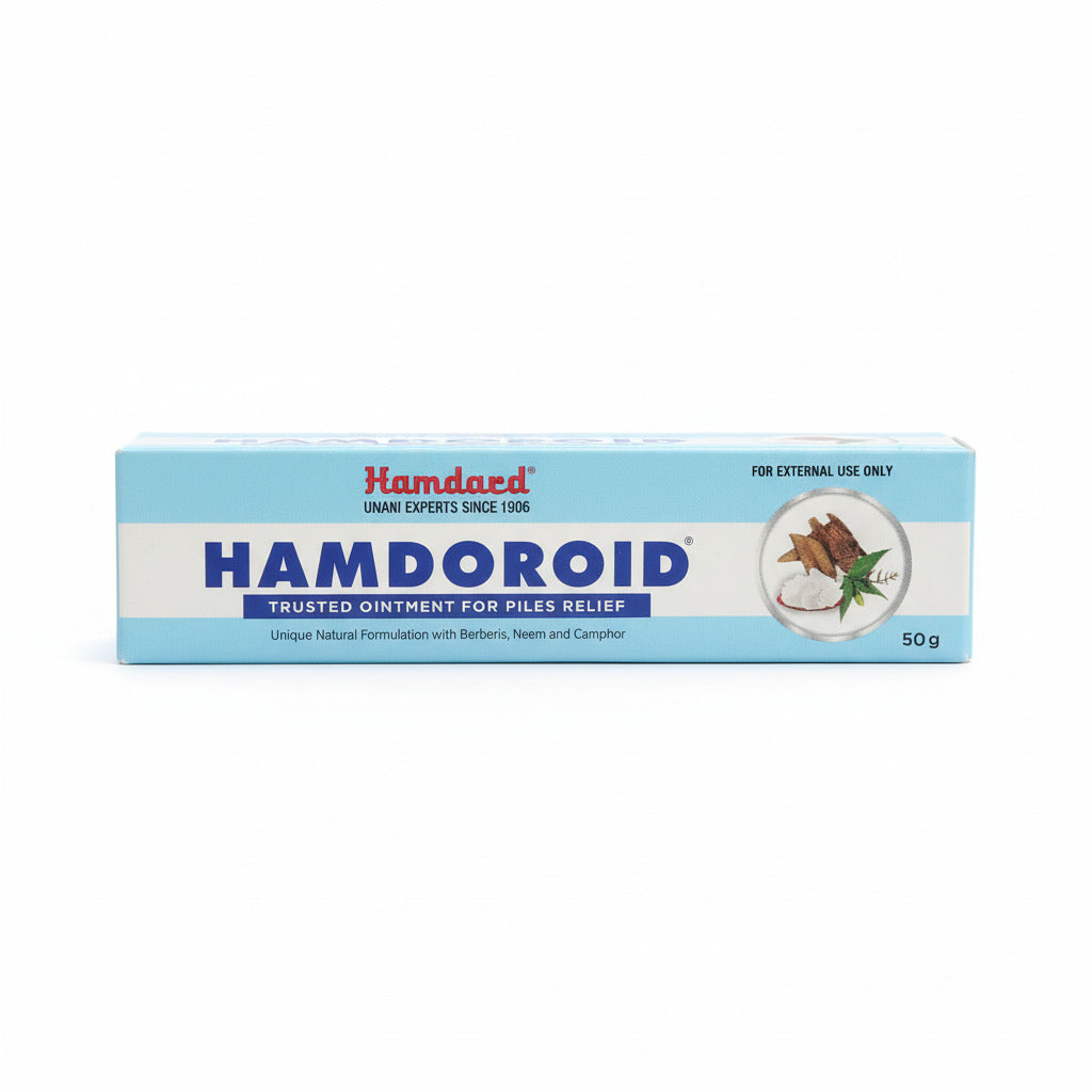 Hamdard Hamdoroid – Herbal Support for Piles & Herbal Ointment (50g)