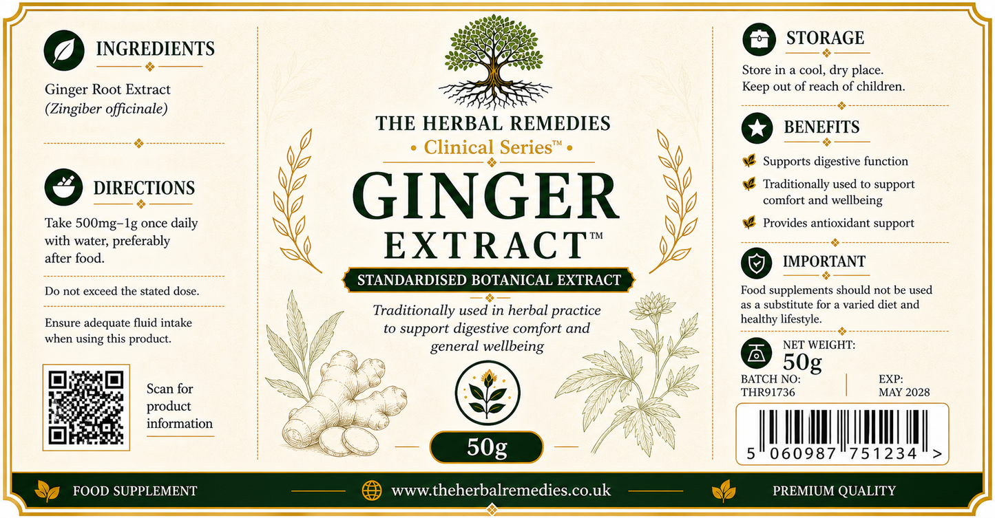 Ginger Extract (Zingiber officinale) - digestive support